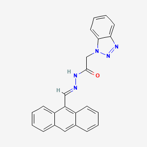 molecular formula C23H17N5O B11986294 N'-[(E)-anthracen-9-ylmethylidene]-2-(1H-benzotriazol-1-yl)acetohydrazide 