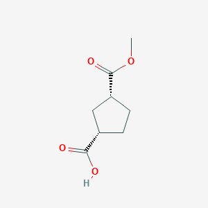 molecular formula C8H12O4 B119863 (1S,3R)-3-(Methoxycarbonyl)cyclopentanecarboxylic Acid CAS No. 96443-42-4