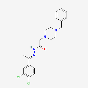 2-(4-Benzyl-1-piperazinyl)-N'-(1-(3,4-dichlorophenyl)ethylidene)acetohydrazide