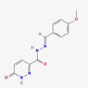 6-hydroxy-N'-[(E)-(4-methoxyphenyl)methylidene]pyridazine-3-carbohydrazide