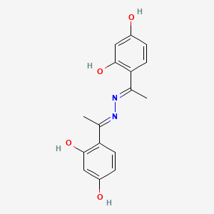 molecular formula C16H16N2O4 B11986323 (1E)-1-(2,4-dihydroxyphenyl)ethanone [(E)-1-(2,4-dihydroxyphenyl)ethylidene]hydrazone CAS No. 17745-91-4