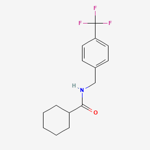 molecular formula C15H18F3NO B11986438 N-[[4-(trifluoromethyl)phenyl]methyl]cyclohexanecarboxamide 