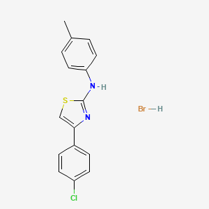 4-(4-chlorophenyl)-N-(4-methylphenyl)-1,3-thiazol-2-amine hydrobromide