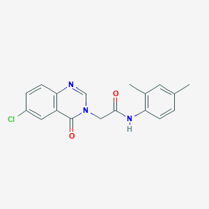 molecular formula C18H16ClN3O2 B11986478 2-(6-Chloro-4-oxo-3(4H)-quinazolinyl)-N-(2,4-dimethylphenyl)acetamide 