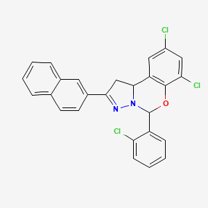 7,9-Dichloro-5-(2-chlorophenyl)-2-(2-naphthyl)-1,10b-dihydropyrazolo[1,5-c][1,3]benzoxazine