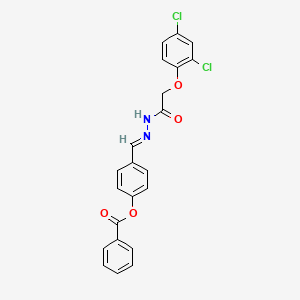 4-(2-((2,4-Dichlorophenoxy)acetyl)carbohydrazonoyl)phenyl benzoate