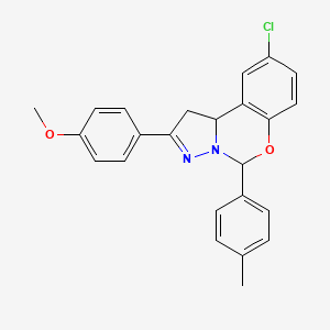 9-Chloro-2-(4-methoxyphenyl)-5-(4-methylphenyl)-1,10b-dihydropyrazolo[1,5-c][1,3]benzoxazine