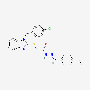 2-{[1-(4-chlorobenzyl)-1H-benzimidazol-2-yl]sulfanyl}-N'-[(E)-(4-ethylphenyl)methylidene]acetohydrazide