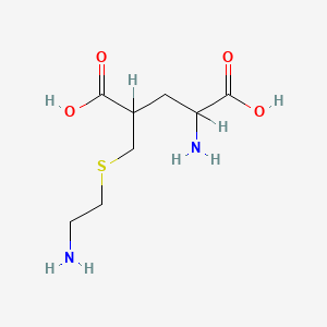 molecular formula C8H16N2O4S B1198664 4-(((2-Aminoethyl)thio)methyl)glutamic acid CAS No. 82177-89-7