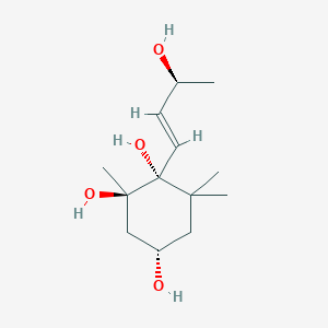 molecular formula C13H24O4 B1198666 7-Megastigmene-3,5,6,9-tetraol 