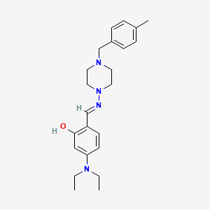 molecular formula C23H32N4O B11986671 5-(Diethylamino)-2-({[4-(4-methylbenzyl)-1-piperazinyl]imino}methyl)phenol 