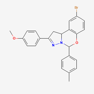 9-bromo-2-(4-methoxyphenyl)-5-(4-methylphenyl)-5,10b-dihydro-1H-pyrazolo[1,5-c][1,3]benzoxazine