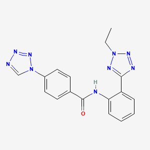 molecular formula C17H15N9O B1198674 N-[2-(2-ethyl-5-tetrazolyl)phenyl]-4-(1-tetrazolyl)benzamide 