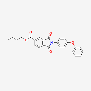 molecular formula C25H21NO5 B11986771 Butyl 1,3-dioxo-2-(4-phenoxyphenyl)isoindole-5-carboxylate 