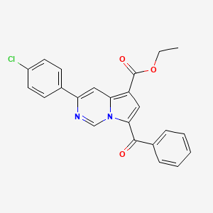 Ethyl 7-benzoyl-3-(4-chlorophenyl)pyrrolo[1,2-c]pyrimidine-5-carboxylate