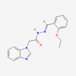 molecular formula C18H18N4O2 B11986808 2-(1H-benzimidazol-1-yl)-N'-[(E)-(2-ethoxyphenyl)methylidene]acetohydrazide 