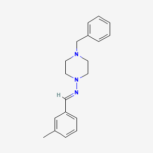 molecular formula C19H23N3 B11986846 4-Benzyl-N-(3-methylbenzylidene)-1-piperazinamine CAS No. 303095-40-1