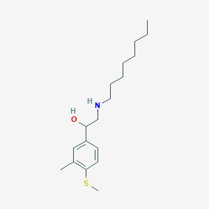 B1198686 1-(3-Methyl-4-methylthiophenyl)-n-octylaminoethanol CAS No. 60091-03-4