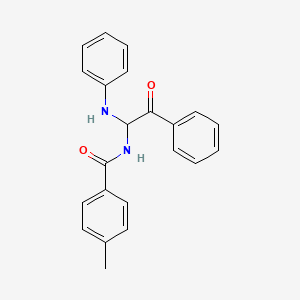 molecular formula C22H20N2O2 B11986897 N-(1-anilino-2-oxo-2-phenylethyl)-4-methylbenzamide 