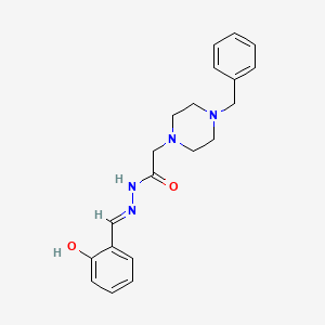 molecular formula C20H24N4O2 B11986917 (E)-2-(4-benzylpiperazin-1-yl)-N'-(2-hydroxybenzylidene)acetohydrazide 