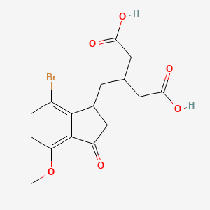 3-[(7-bromo-4-methoxy-3-oxo-1,2-dihydroinden-1-yl)methyl]pentanedioic Acid