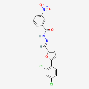 N'-{(E)-[5-(2,4-dichlorophenyl)-2-furyl]methylidene}-3-nitrobenzohydrazide