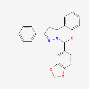 5-(1,3-Benzodioxol-5-yl)-2-(4-methylphenyl)-1,10b-dihydropyrazolo[1,5-c][1,3]benzoxazine