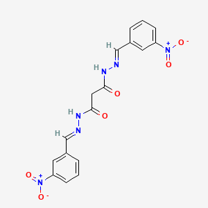 N'~1~,N'~3~-bis[(E)-(3-nitrophenyl)methylidene]propanedihydrazide