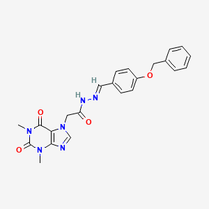 N'-{(E)-[4-(benzyloxy)phenyl]methylidene}-2-(1,3-dimethyl-2,6-dioxo-1,2,3,6-tetrahydro-7H-purin-7-yl)acetohydrazide