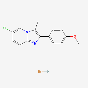 molecular formula C15H14BrClN2O B11986997 6-Chloro-2-(4-methoxyphenyl)-3-methylimidazo[1,2-a]pyridine hydrobromide 