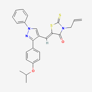 (5Z)-3-Allyl-5-{[3-(4-isopropoxyphenyl)-1-phenyl-1H-pyrazol-4-YL]methylene}-2-thioxo-1,3-thiazolidin-4-one