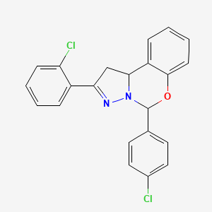 2-(2-Chlorophenyl)-5-(4-chlorophenyl)-1,10b-dihydropyrazolo[1,5-c][1,3]benzoxazine