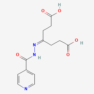 Heptanedioic acid, 4-oxo-, isonicotinoyl hydrazone