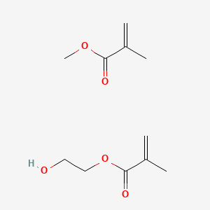 molecular formula C11H18O5 B1198716 2-Propenoic acid, 2-methyl-, 2-hydroxyethyl ester, polymer with methyl 2-methyl-2-propenoate CAS No. 26355-01-1