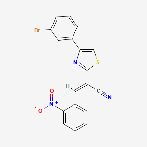 2-(4-(3-Bromophenyl)-1,3-thiazol-2-YL)-3-(2-nitrophenyl)acrylonitrile