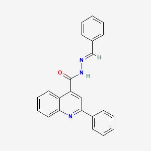 molecular formula C23H17N3O B11987249 2-phenyl-N'-[(E)-phenylmethylidene]quinoline-4-carbohydrazide 