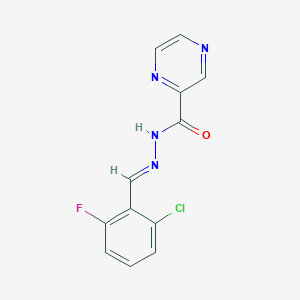 molecular formula C12H8ClFN4O B11987253 C12H8ClFN4O 