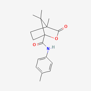 4,7,7-trimethyl-N-(4-methylphenyl)-3-oxo-2-oxabicyclo[2.2.1]heptane-1-carboxamide