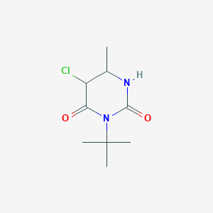 molecular formula C9H15ClN2O2 B11987314 3-(Tert-butyl)-5-chloro-6-methyl-1,3,5,6-tetrahydropyrimidine-2,4-dione CAS No. 288154-80-3