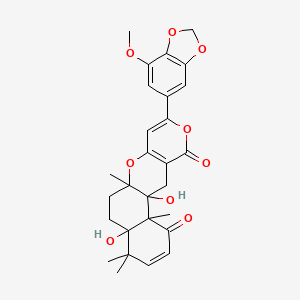 molecular formula C28H30O9 B1198736 Territrem A CAS No. 70407-19-1