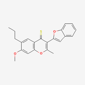 3-(1-benzofuran-2-yl)-7-methoxy-2-methyl-6-propyl-4H-chromene-4-thione