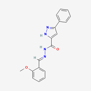 (E)-N'-(2-methoxybenzylidene)-3-phenyl-1H-pyrazole-5-carbohydrazide