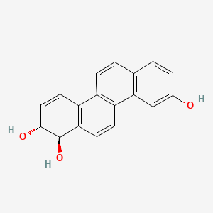 molecular formula C18H14O3 B1198738 trans-1,2-Dihydro-1,2,9-trihydroxychrysene CAS No. 96383-86-7