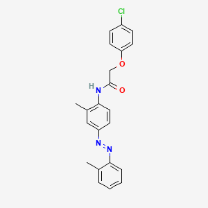 molecular formula C22H20ClN3O2 B11987414 2-(4-chlorophenoxy)-N-{2-methyl-4-[(E)-(2-methylphenyl)diazenyl]phenyl}acetamide CAS No. 324072-73-3