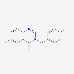 molecular formula C16H13IN2O B11987430 6-Iodo-3-(4-methylbenzyl)-4(3H)-quinazolinone CAS No. 302913-33-3