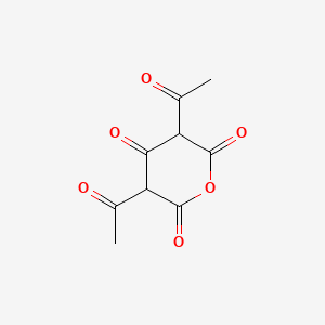 molecular formula C9H8O6 B11987436 3,5-Diacetyltetrahydropyran-2,4,6-trione 