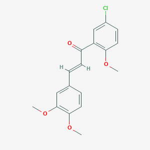 molecular formula C18H17ClO4 B11987520 (2E)-1-(5-chloro-2-methoxyphenyl)-3-(3,4-dimethoxyphenyl)prop-2-en-1-one CAS No. 1383425-71-5