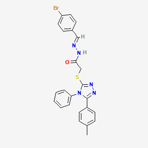 molecular formula C24H20BrN5OS B11987540 N'-[(E)-(4-bromophenyl)methylidene]-2-{[5-(4-methylphenyl)-4-phenyl-4H-1,2,4-triazol-3-yl]sulfanyl}acetohydrazide 