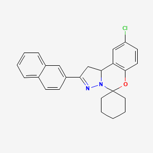 9-Chloro-2-(naphthalen-2-yl)-1,10b-dihydrospiro[benzo[e]pyrazolo[1,5-c][1,3]oxazine-5,1'-cyclohexane]