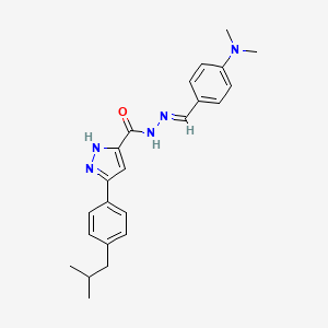 N'-{(E)-[4-(dimethylamino)phenyl]methylidene}-3-(4-isobutylphenyl)-1H-pyrazole-5-carbohydrazide